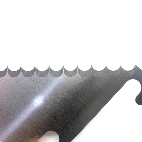 serrated shaped knives for food industry