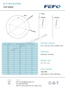 slitting machine blades